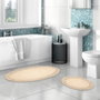 Mijölnir Juego de alfombrillas de baño de algodón, 2 piezas, Visón